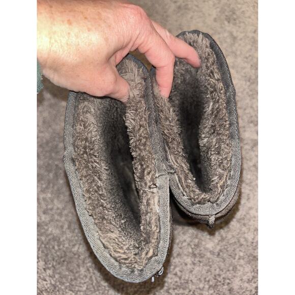 UGG Womens Classic Short Gray Suede Fur Lined Cozy Boots 5825 Size 6 - Picture 5 of 9